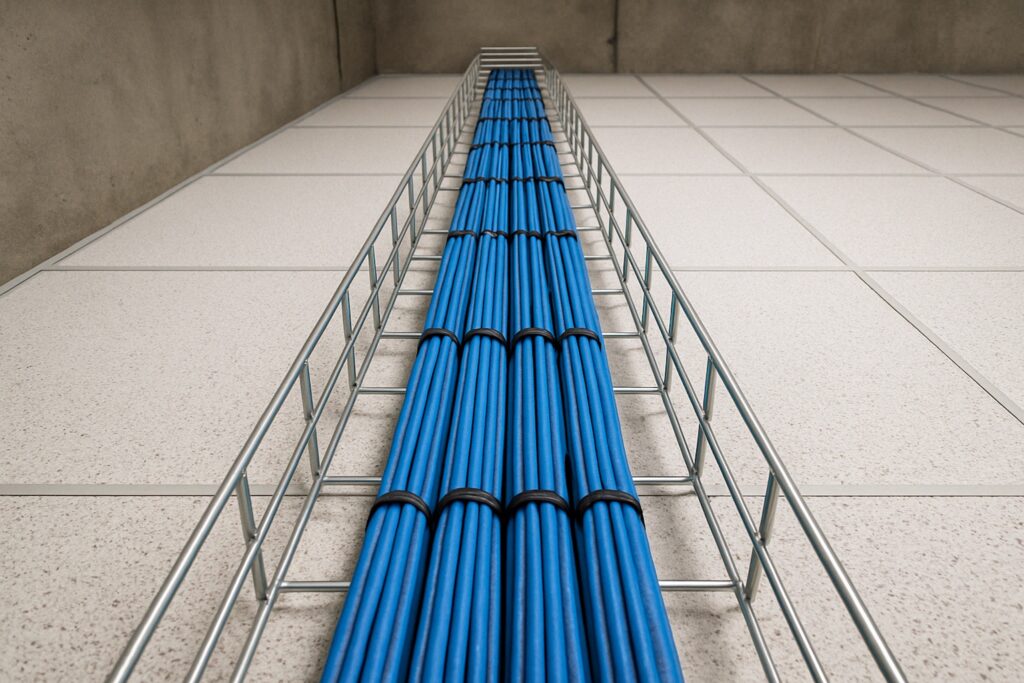Data in a cable tray