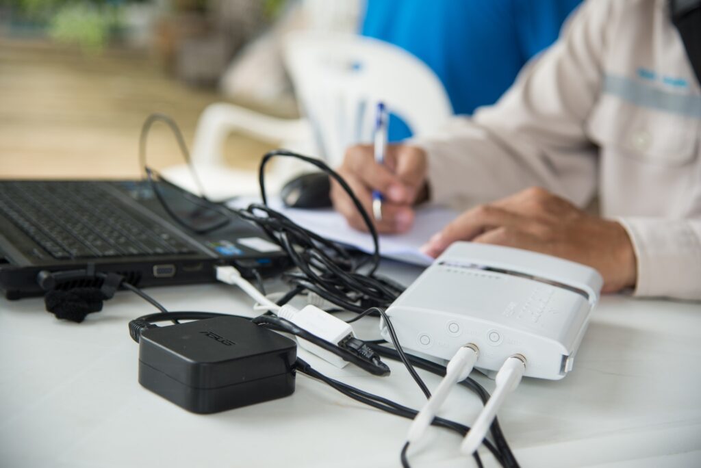 Engineers design wi fi install